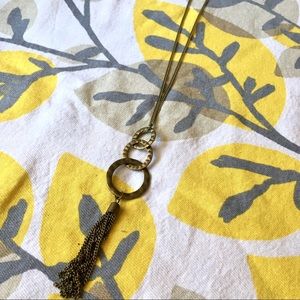 Paparazzi Long Boho Tassel Metal Necklace Circles